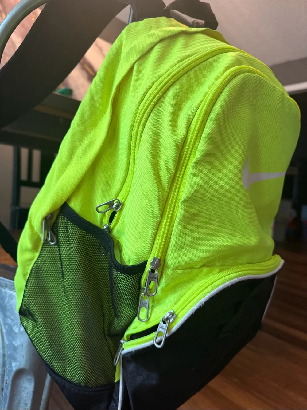Nike Men's High-Vis Yellow and Black Backpack
